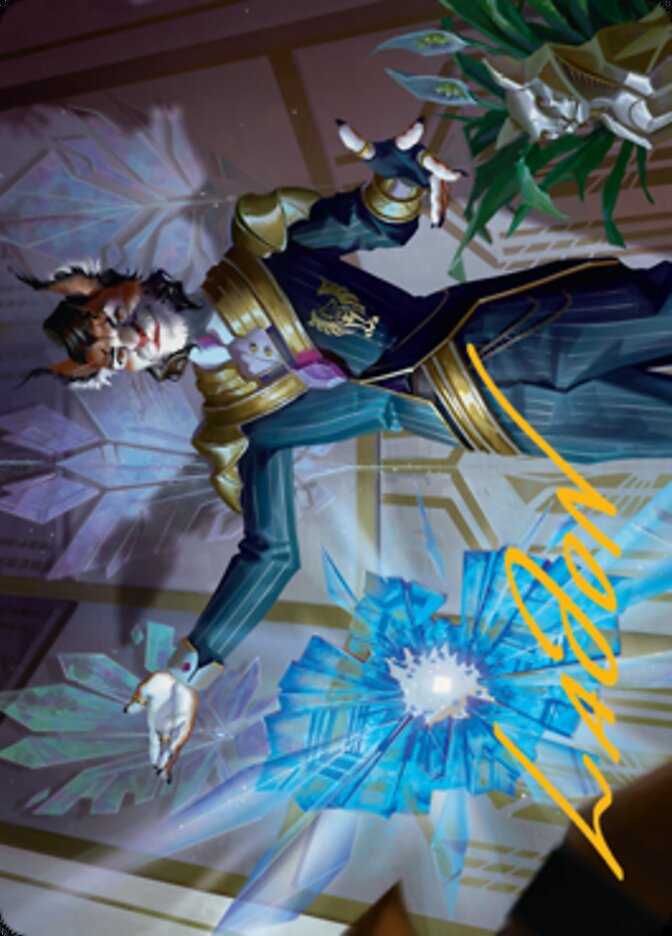 Kros, Defense Contractor Art Card (Gold-Stamped Signature) [Streets of New Capenna Art Series] | Webway Games