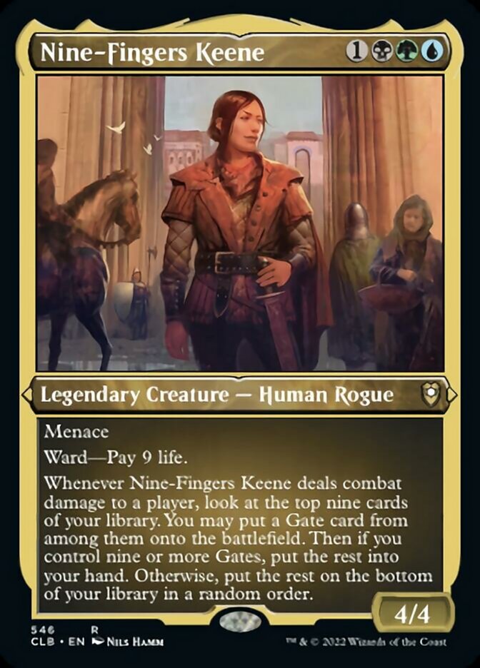 Nine-Fingers Keene (Foil Etched) [Commander Legends: Battle for Baldur's Gate] | Webway Games