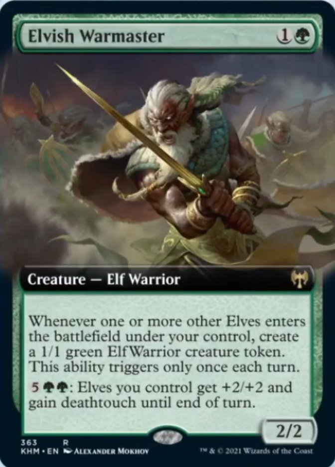 Elvish Warmaster (Extended Art) [Kaldheim] | Webway Games