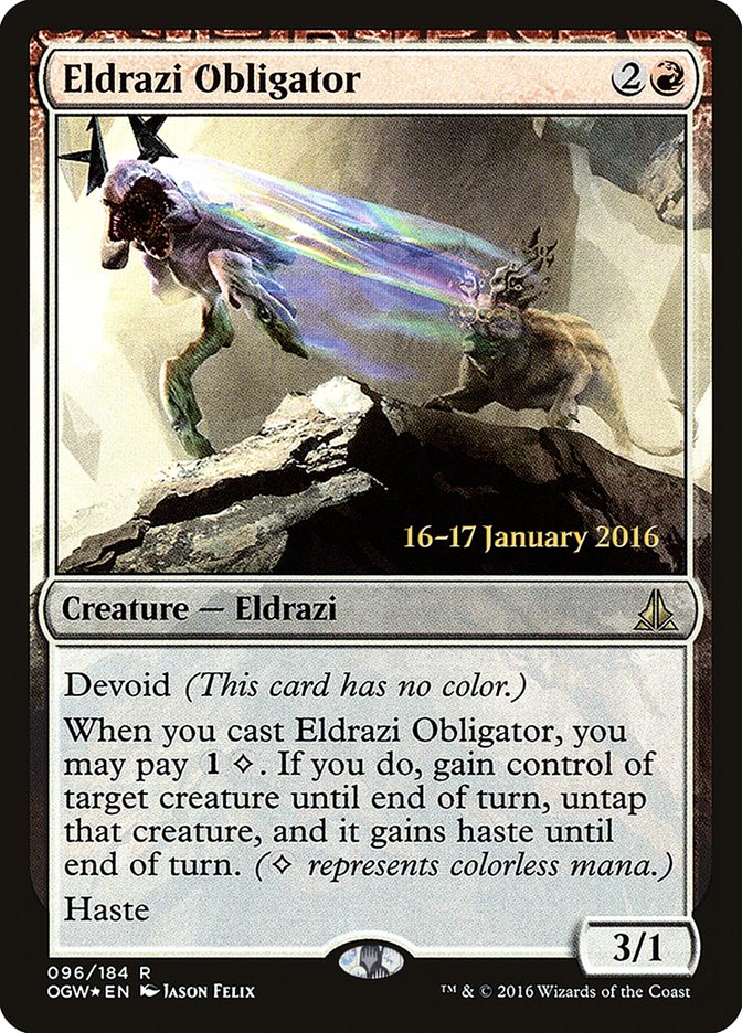 Eldrazi Obligator (Prerelease) [Oath of the Gatewatch Prerelease Promos] | Webway Games