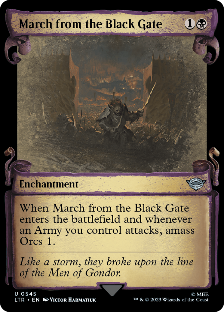 March from the Black Gate [The Lord of the Rings: Tales of Middle-Earth Showcase Scrolls] | Webway Games
