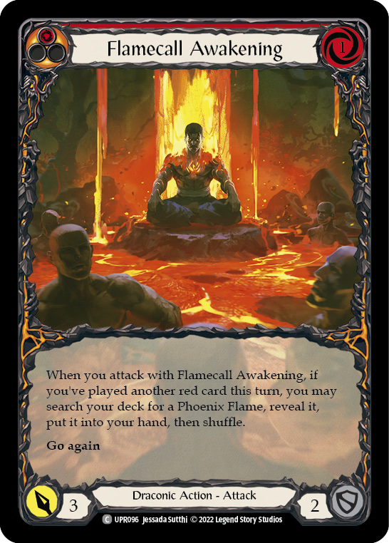 Flamecall Awakening (Extended Art) [UPR096] (Uprising)  Rainbow Foil | Webway Games