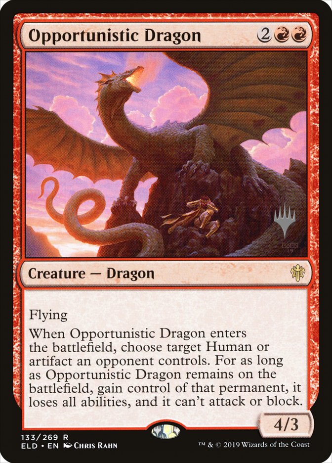 Opportunistic Dragon (Promo Pack) [Throne of Eldraine Promos] | Webway Games