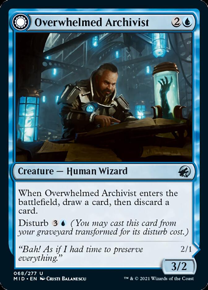 Overwhelmed Archivist // Archive Haunt [Innistrad: Midnight Hunt] | Webway Games