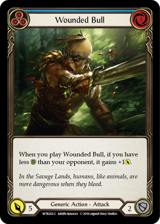 Wounded Bull (Blue) [WTR202-C] Alpha Print Normal | Webway Games