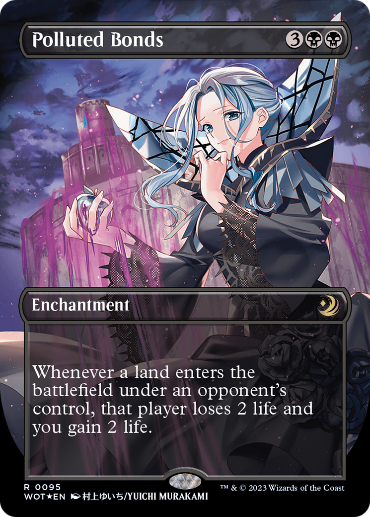 Polluted Bonds (Anime Borderless) (Confetti Foil) [Wilds of Eldraine: Enchanting Tales] | Webway Games