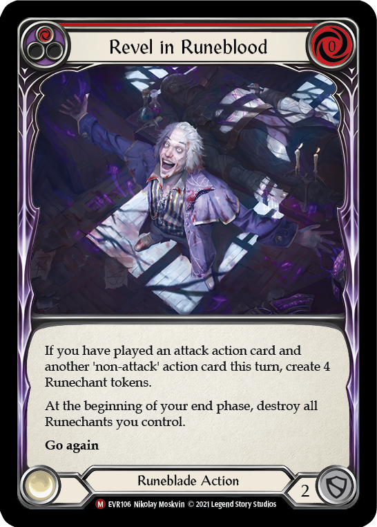 Revel in Runeblood [EVR106] (Everfest)  1st Edition Rainbow Foil | Webway Games