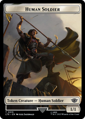 Human Soldier (0015) // Food (0024) Double-Sided Token (Surge Foil) [The Lord of the Rings: Tales of Middle-Earth Tokens] | Webway Games