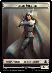 Human Soldier (0014) // Food (0023) Double-Sided Token (Surge Foil) [The Lord of the Rings: Tales of Middle-Earth Tokens] | Webway Games