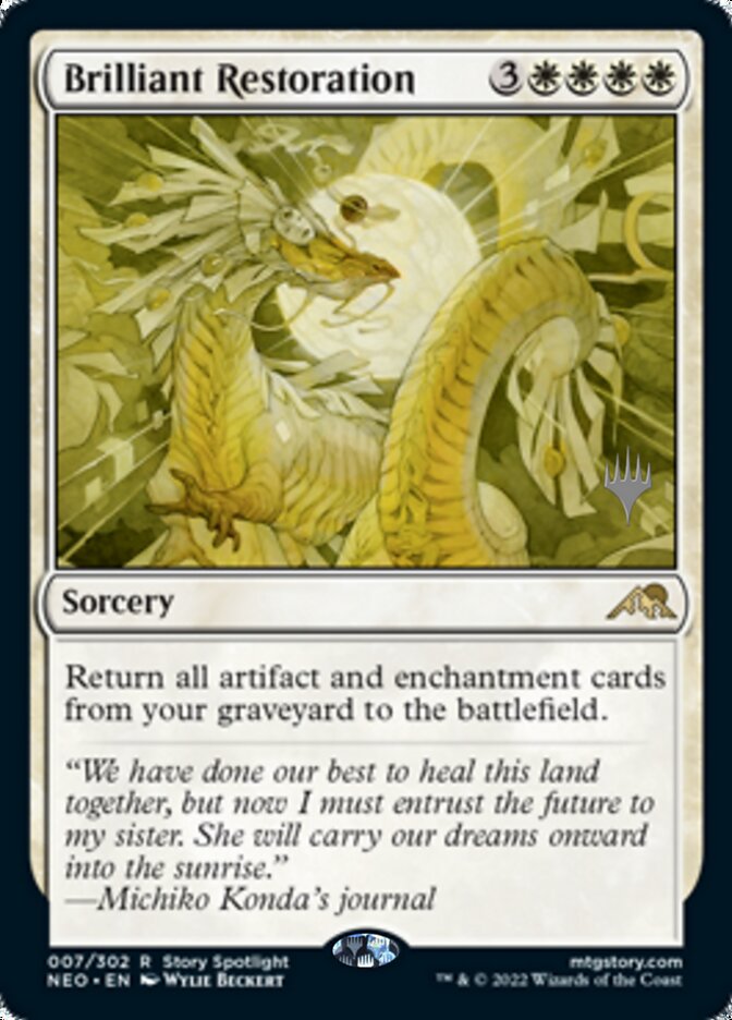 Brilliant Restoration (Promo Pack) [Kamigawa: Neon Dynasty Promos] | Webway Games