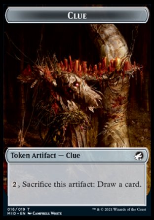 Clue // Bird Double-sided Token [Innistrad: Midnight Hunt Tokens] | Webway Games