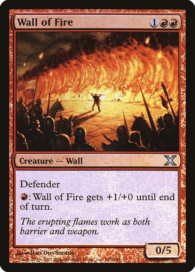Wall of Fire (Premium Foil) [Tenth Edition] | Webway Games