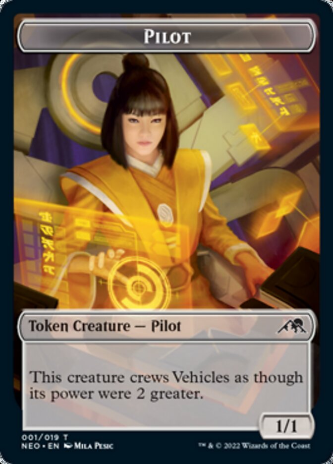Samurai // Pilot Double-sided Token [Kamigawa: Neon Dynasty Tokens] | Webway Games