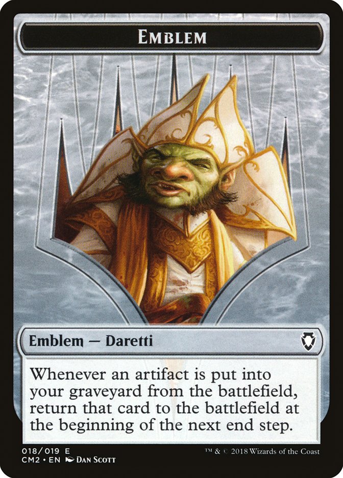 Emblem - Daretti, Scrap Savant [Commander Anthology Volume II Tokens] | Webway Games