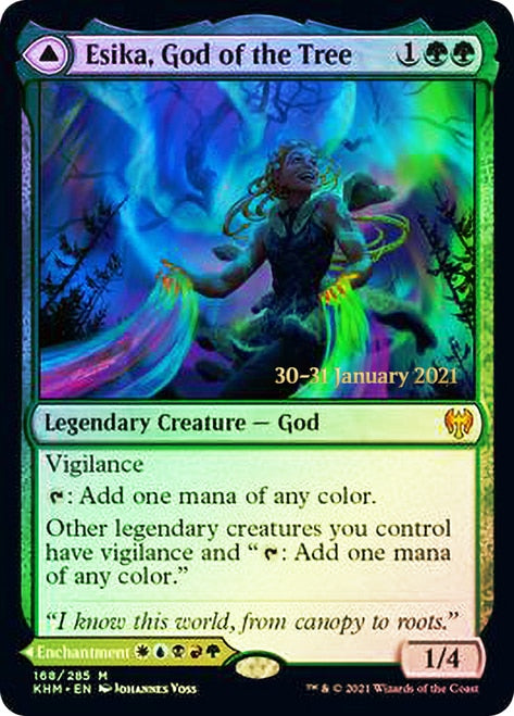 Esika, God of the Tree // The Prismatic Bridge  [Kaldheim Prerelease Promos] | Webway Games