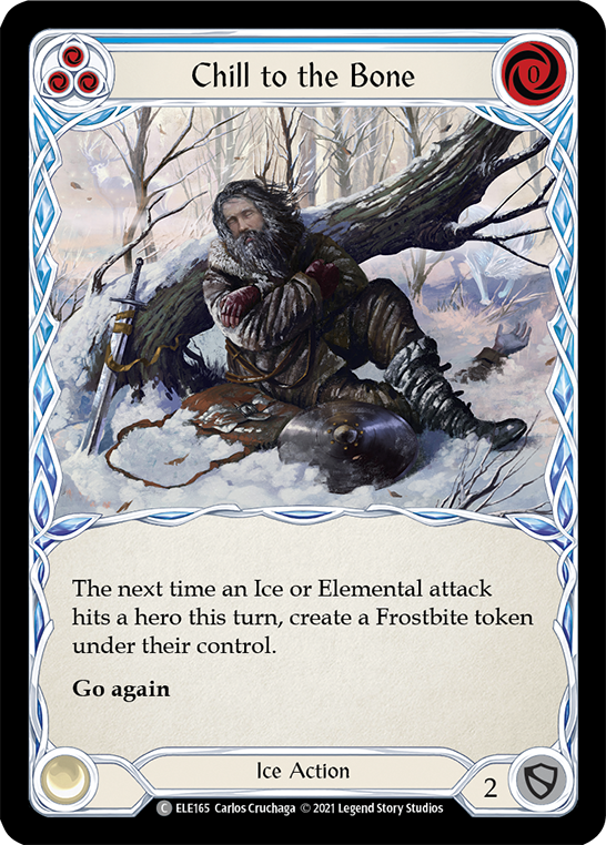 Chill to the Bone (Blue) [ELE165] (Tales of Aria)  1st Edition Normal | Webway Games