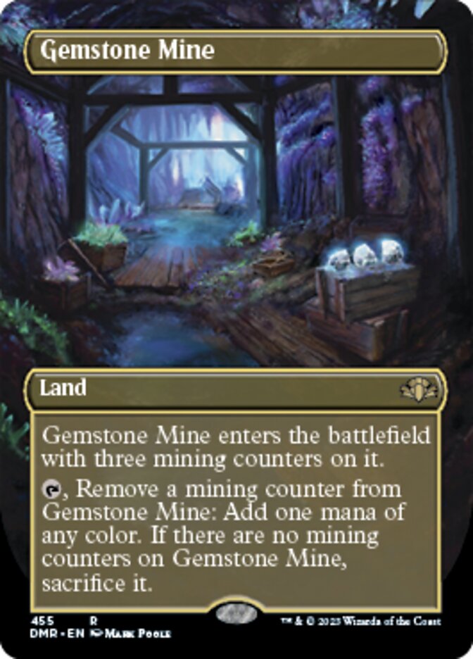 Gemstone Mine (Borderless Alternate Art) [Dominaria Remastered] | Webway Games
