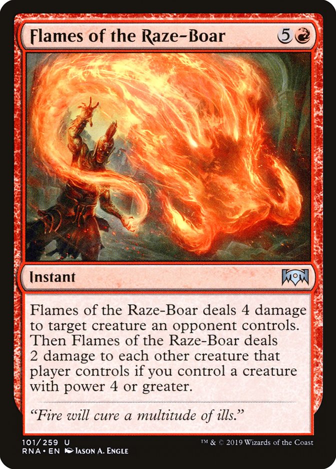 Flames of the Raze-Boar [Ravnica Allegiance] | Webway Games