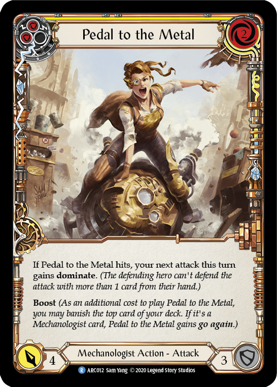 Pedal to the Metal (Yellow) [ARC012] Unlimited Rainbow Foil | Webway Games