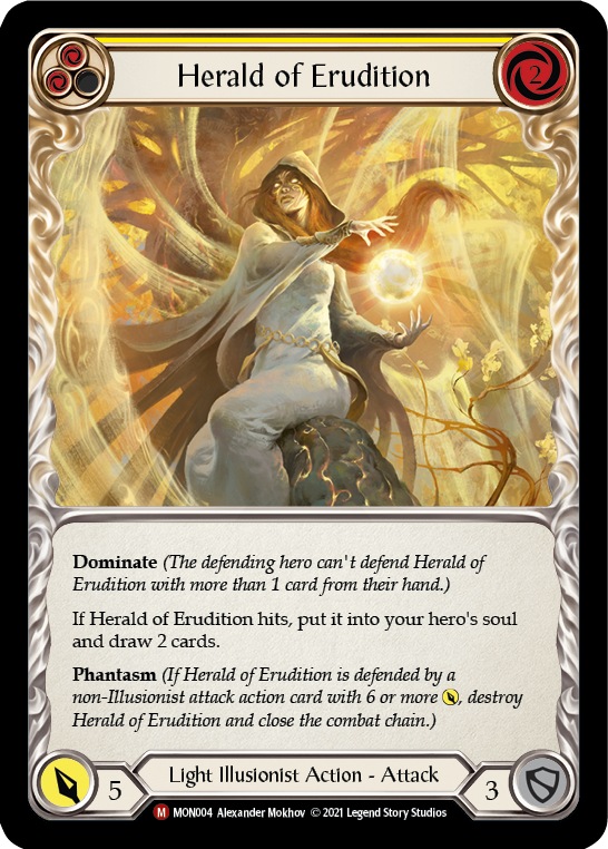 Herald of Erudition (Rainbow Foil) [MON004-RF] 1st Edition Rainbow Foil | Webway Games