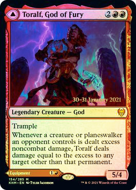 Toralf, God of Fury // Toralf's Hammer  [Kaldheim Prerelease Promos] | Webway Games
