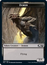 Demon // Zombie Double-sided Token [Core Set 2021 Tokens] | Webway Games