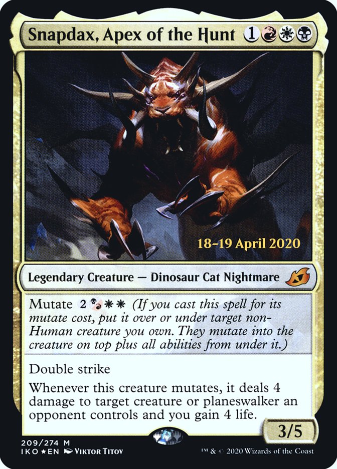 Snapdax, Apex of the Hunt  [Ikoria: Lair of Behemoths Prerelease Promos] | Webway Games