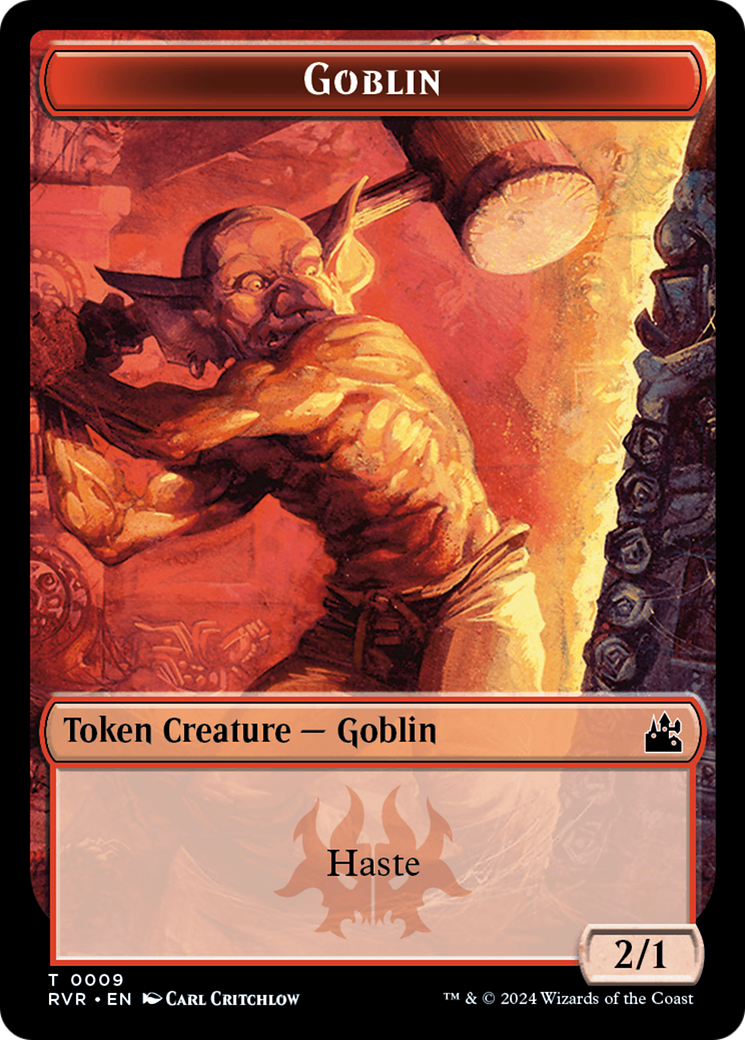 Elf Knight // Goblin (0009) Double-Sided Token [Ravnica Remastered Tokens] | Webway Games