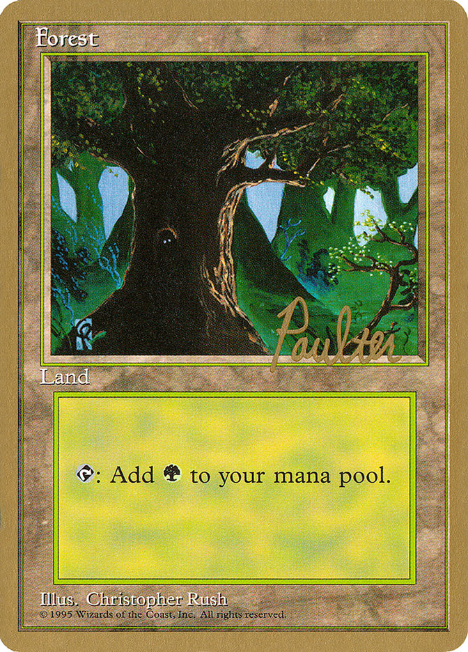 Forest (pp377) (Preston Poulter) [Pro Tour Collector Set] | Webway Games