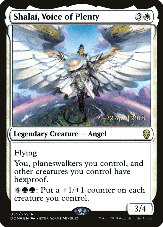 Shalai, Voice of Plenty  (Prerelease) [Dominaria Prerelease Promos] | Webway Games