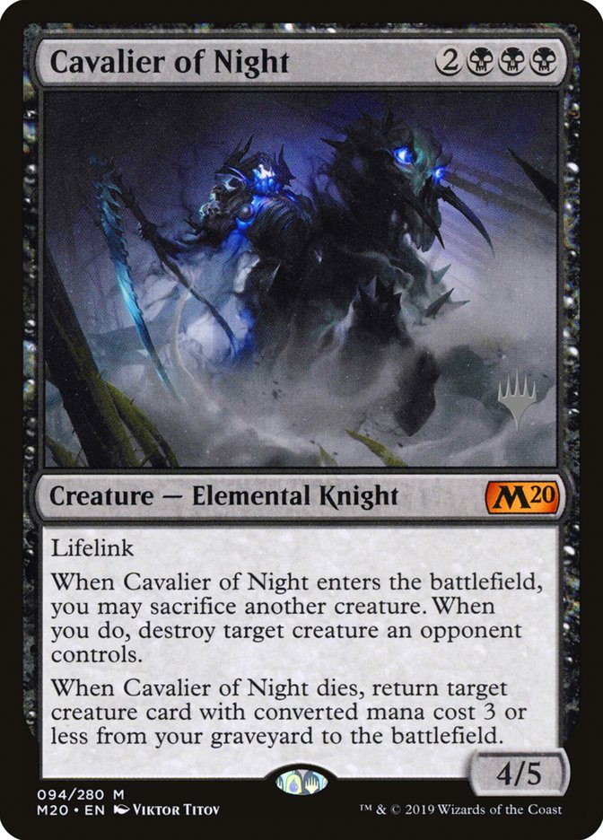 Cavalier of Night (Promo Pack) [Core Set 2020 Promos] | Webway Games