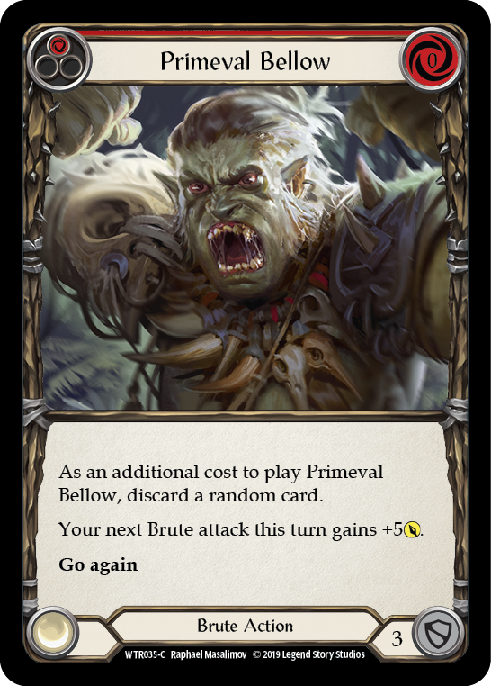 Primeval Bellow (Red) [WTR035-C] Alpha Print Rainbow Foil | Webway Games