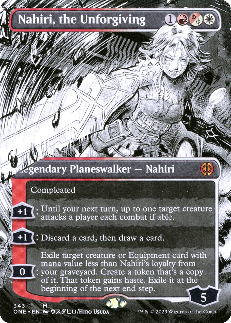 Nahiri, the Unforgiving (Borderless Manga) [Phyrexia: All Will Be One] | Webway Games