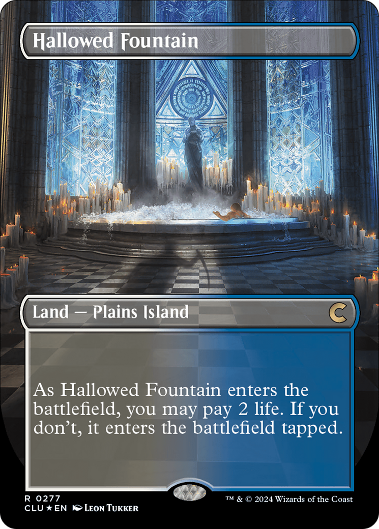 Hallowed Fountain (Borderless) [Ravnica: Clue Edition] | Webway Games
