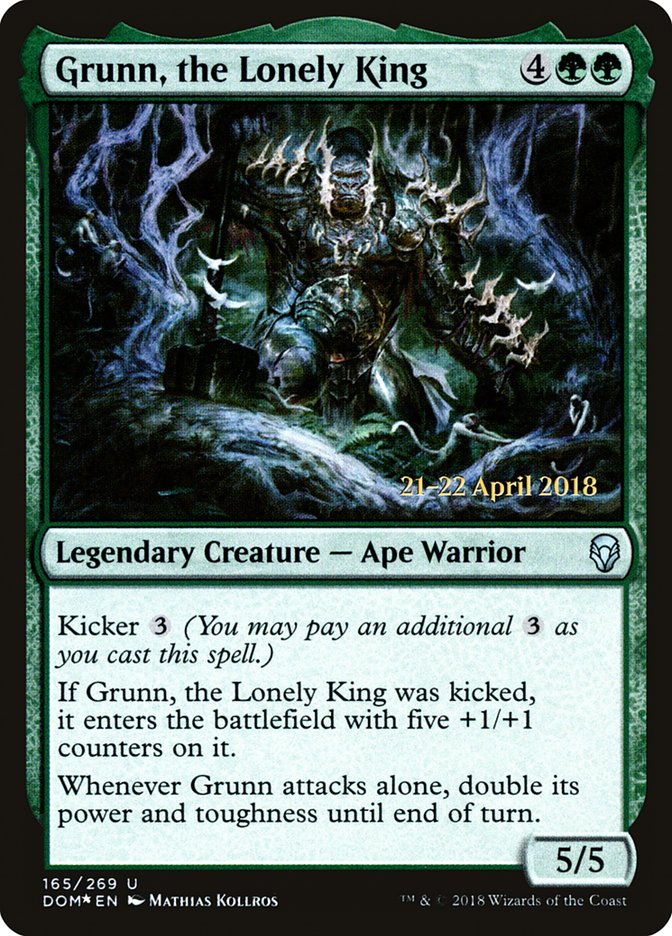Grunn, the Lonely King  (Prerelease) [Dominaria Prerelease Promos] | Webway Games