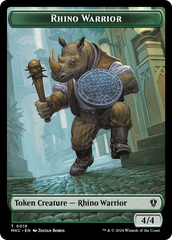 Thopter // Rhino Warrior Double-Sided Token [Murders at Karlov Manor Commander Tokens] | Webway Games