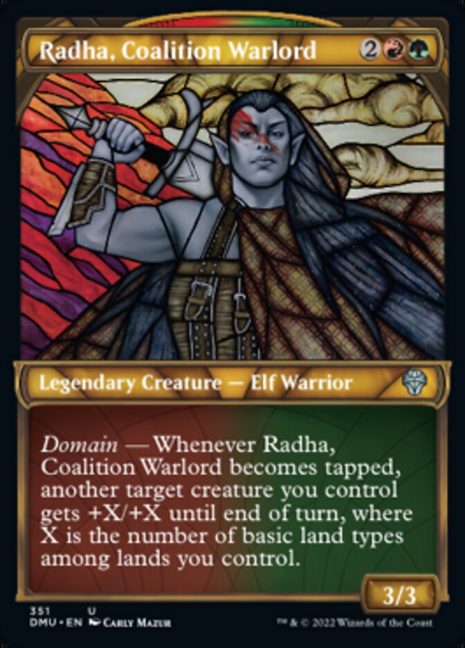 Radha, Coalition Warlord (Showcase Textured) [Dominaria United] | Webway Games