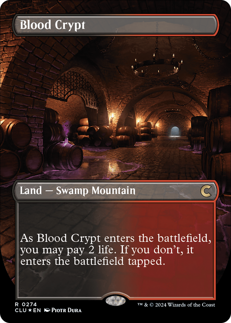 Blood Crypt (Borderless) [Ravnica: Clue Edition] | Webway Games