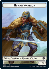 Saproling // Human Warrior Double-Sided Token [Starter Commander Decks] | Webway Games