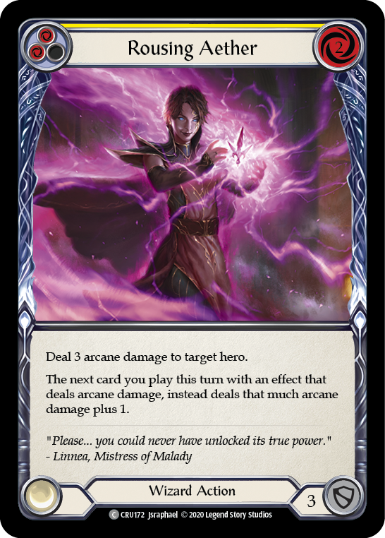 Rousing Aether (Yellow) [CRU172] 1st Edition Rainbow Foil | Webway Games