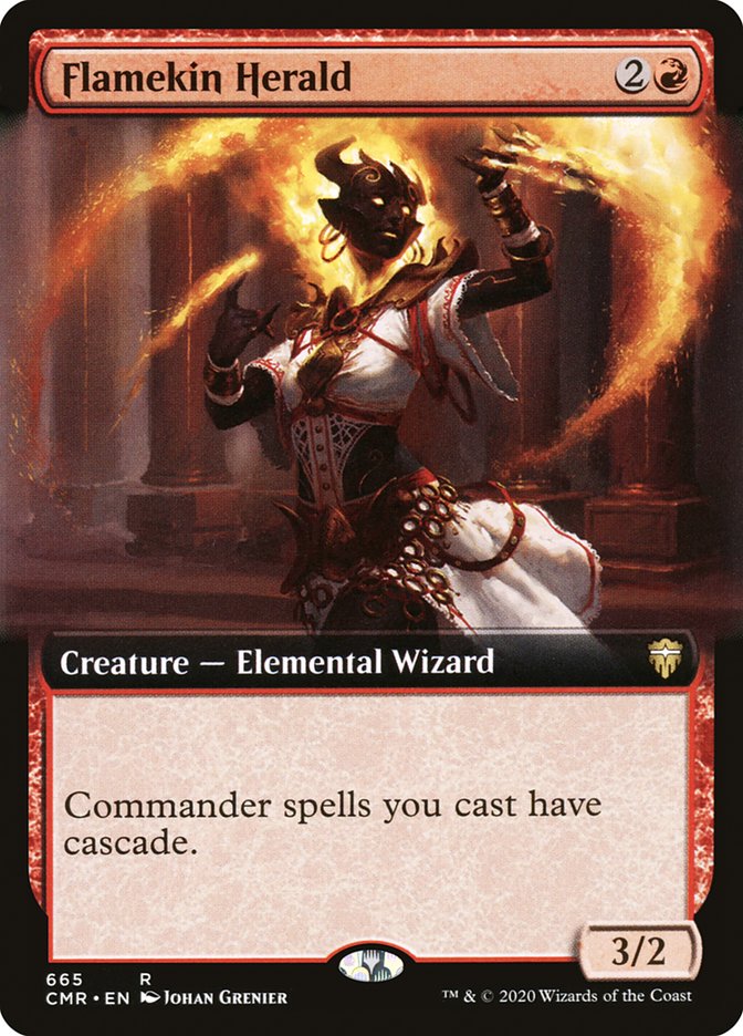 Flamekin Herald (Extended Art) [Commander Legends] | Webway Games