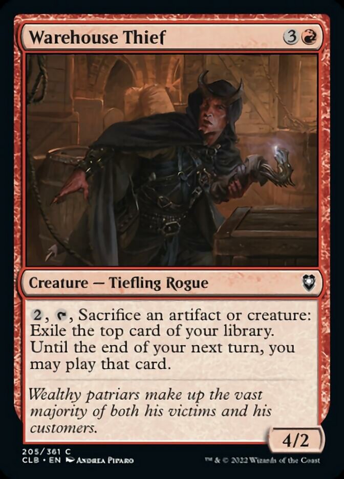Warehouse Thief [Commander Legends: Battle for Baldur's Gate] | Webway Games