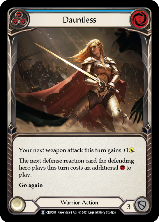 Dauntless (Blue) (Rainbow Foil) [CRU087-RF] Unlimited Rainbow Foil | Webway Games