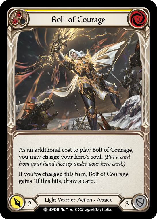 Bolt of Courage (Yellow) [MON043] 1st Edition Normal | Webway Games