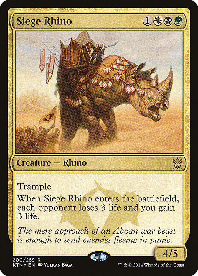 Siege Rhino [Khans of Tarkir] | Webway Games