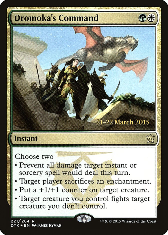 Dromoka's Command  (Prerelease) [Dragons of Tarkir Prerelease Promos] | Webway Games