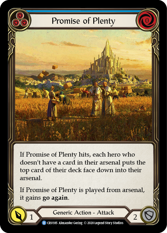 Promise of Plenty (Blue) [CRU185] 1st Edition Normal | Webway Games