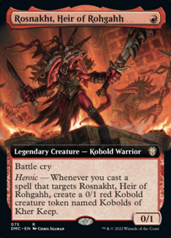 Rosnakht, Heir of Rohgahh (Extended Art) [Dominaria United Commander] | Webway Games