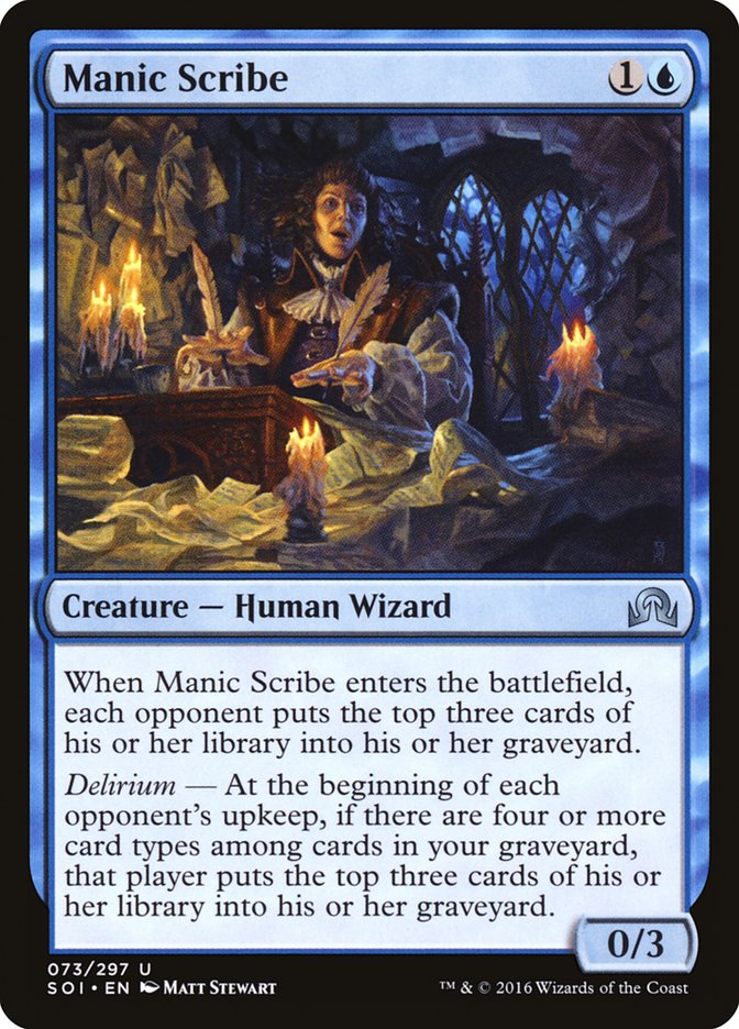 Manic Scribe [Shadows over Innistrad] | Webway Games