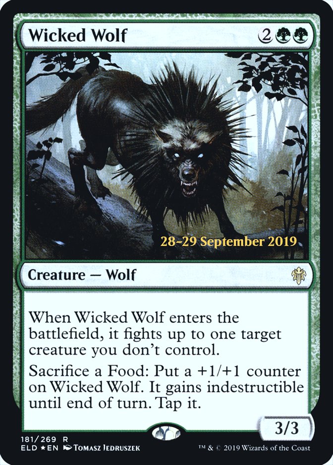 Wicked Wolf  [Throne of Eldraine Prerelease Promos] | Webway Games
